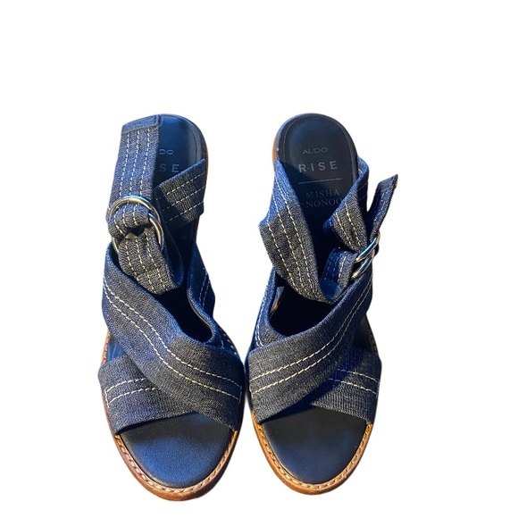 MISHA NONOO X ALDO RISE, Elora Mule in ‘Denim
 (Size 7.5) Good Condition. - Picture 2 of 7